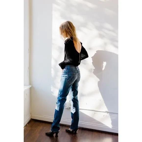 NWT Mother Denim Trickster Skimp Fray Jeans Size 29 - Picture 2 of 9